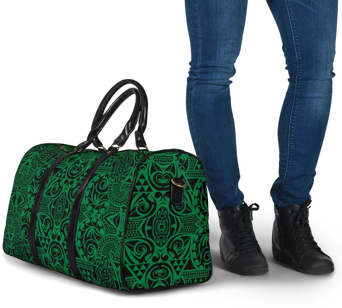 Polynesian Kakau Turtle Green Hawaii Travel Bag - Polynesian Pride