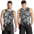 Wallis and Futuna Polynesian Men's Tank Top - White Turtle BLACK - Polynesian Pride