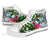 Guam High Top Shoes White - Turtle Plumeria Banana Leaf - Polynesian Pride