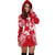 Tonga Polynesian Hoodie Dress Map Red White - Polynesian Pride