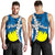 Palau Polynesian Men's Tank Top - Tribal Wave Tattoo Flag Style Blue - Polynesian Pride