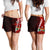 Fiji Polynesian Women's Shorts - Coat Of Arm With Hibiscus Women Red - Polynesian Pride