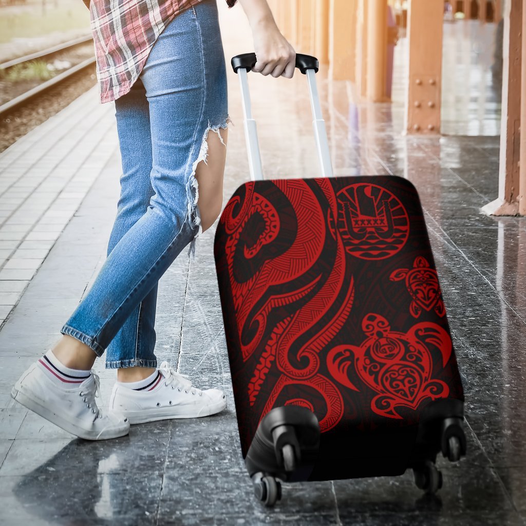Tahiti Polynesian Luggage Covers - Red Tentacle Turtle - Polynesian Pride