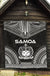 Samoa Premium Quilt - Samoa Coat Of Arms Polynesian Chief Black Version - Polynesian Pride