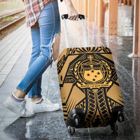Samoa Polynesian Luggage Covers - Samoa Gold Seal with Polynesian Tattoo - Polynesian Pride
