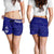 Guam Women's Shorts - Guam Seal With Polynesian Tattoo Style (Blue) - Polynesian Pride