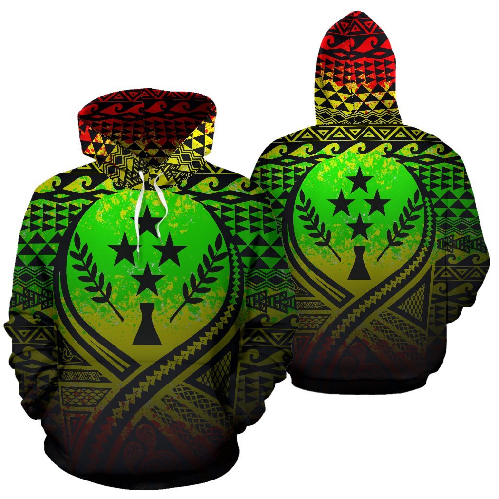 Kosrae All Over Hoodie Lift up Reggae Unisex Reggae - Polynesian Pride