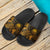 Federated States Of Micronesia Slide Sandals - Turtle Hibiscus Pattern Gold - Polynesian Pride