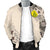 (Sivage) Wallis and Futuna Men's Bomber Jacket - The Beige Hibiscus - Polynesian Pride