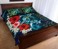 Kanaka Maoli (Hawaiian) Quilt Bed Set - Ocean Turtle Coconut Tree And Hibiscus - Polynesian Pride