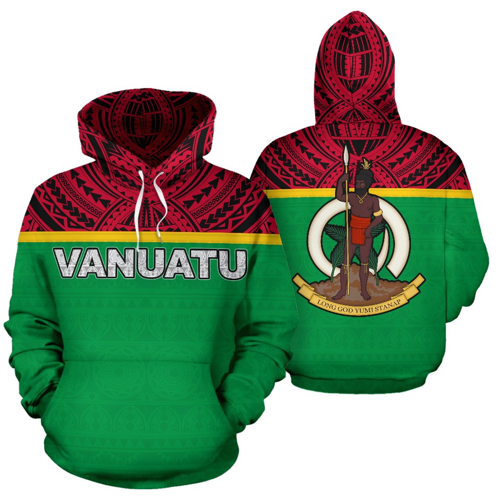Vanuatu All Over Hoodie Polynesian Hoodie Style Unisex White - Polynesian Pride