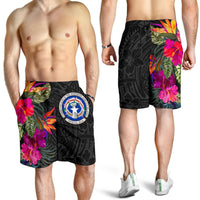 Northern Mariana Islands Men's Shorts - Saipan Hibiscus Polynesian Pattern - Polynesian Pride
