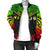 Niue Polynesian Chief Women'S Bomber Jacket - Reggae Version - Polynesian Pride