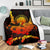 Northern Mariana Islands Polynesian Premium Blanket - Swordfish With Hibiscus - Polynesian Pride