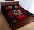 Vanuatu Polynesian Quilt Bed Set Hibiscus Red - Polynesian Pride