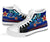 Guam High Top Shoes Blue - Vintage Tribal Mountain - Polynesian Pride