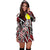 Palau Women's Hoodie Dress - Tribal Flower Special Pattern Red Color - Polynesian Pride