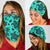 Polynesian Turtle Palm And Sea Pebbles Turquoise Bandana 3 - Pack - Polynesian Pride