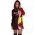 New Caledonia Polynesian Custom Personalised Hoodie Dress - Coat Of Arm With Hibiscus - Polynesian Pride