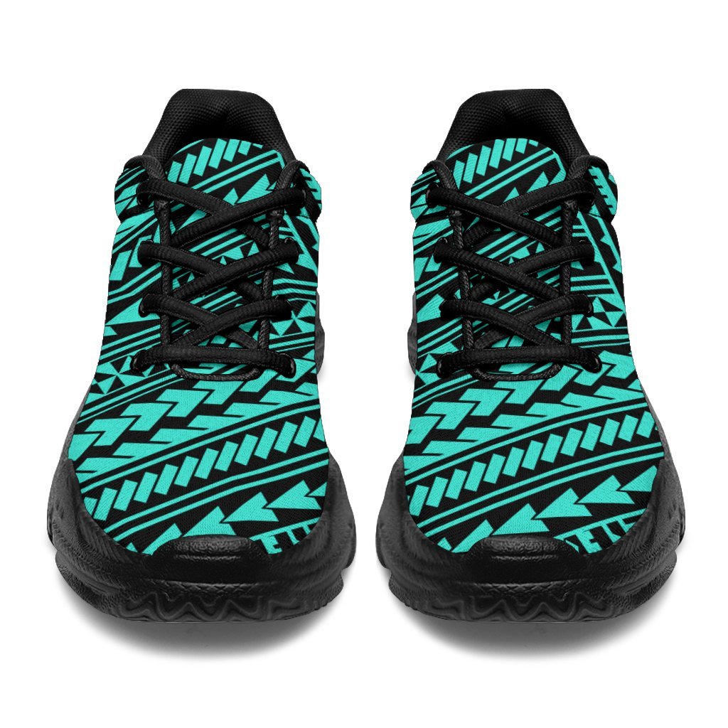 Polynesian Nation Turquoise Chunky Sneakers - Polynesian Pride