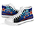 Federated States of Micronesia High Top Shoes Blue - Vintage Tribal Mountain - Polynesian Pride