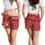 Tonga Personalised Women's Short - Tonga Seal With Polynesian Tattoo Style (Red) - Polynesian Pride