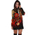 Tahiti Polynesian Hoodie Dress - Plumeria Flowers And Waves - Polynesian Pride