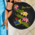 Cook Islands Custom Personalised Beach Blanket - Plumeria Tribal - Polynesian Pride