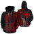 Nauru Polynesian Custom Zip up Hoodie Coconut Red Unisex Red - Polynesian Pride