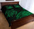 Hawaii Quilt Bed Set - Turtle Polynesian Map Plumeria Green - Polynesian Pride