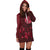 Tonga Hoodie Dress - Tonga Coat Of Arms Dreamcatcher Red Version - Polynesian Pride