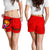 Hawaii Polynesian Custom Personalised Women's Shorts - Floral With Seal Red Red - Polynesian Pride