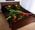 Marshall Islands Polynesian Quilt Bed Set - Turtle With Blooming Hibiscus Reggae - Polynesian Pride