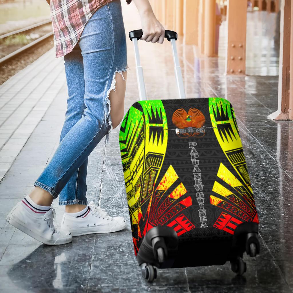 Papua New Guinea Luggage Cover - Polynesian Tattoo Reggae - Polynesian Pride