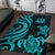 Vanuatu Area Rug - Turquoise Tentacle Turtle - Polynesian Pride