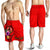 Vanuatu Polynesian Custom Personalised Men's Shorts - Floral With Seal Red Red - Polynesian Pride