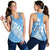 (Custom Personalised) Fiji Tapa Rugby Women Racerback Tank version Style You Win - Blue - Polynesian Pride