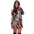 Fiji Women's Hoodie Dress - Tribal Flower Special Pattern Red Color - Polynesian Pride