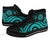 American Samoa High Top Shoes - Turquoise Tentacle Turtle - Polynesian Pride