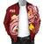 Papua New Guinea Men's Bomber Jacket - PNG Seal Polynesian Patterns Plumeria - Polynesian Pride