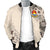 Kiribati Men's Bomber Jacket - The Beige Hibiscus - Polynesian Pride