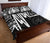 Hawaii Quilt Bed Set - Kanaka Maoli With Polynesian Pattern In Heartbeat Style (Black,White) - Polynesian Pride