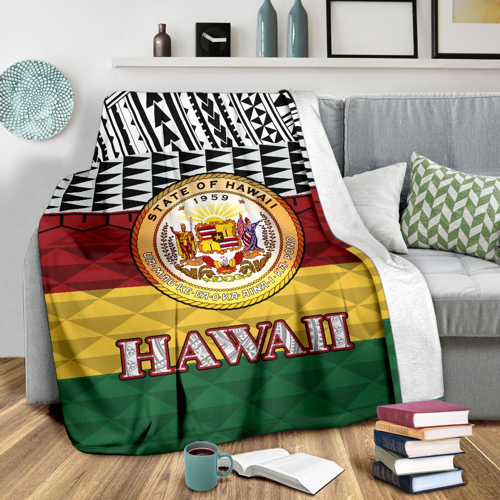 Hawaii Premium Blanket - Kanaka Maoli Version - Polynesian Pride