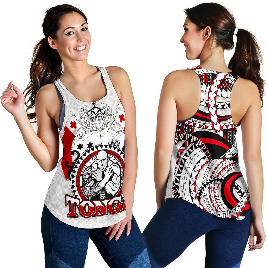 Tonga Polynesian Women Racerback Tank - Tonga Power RED - Polynesian Pride