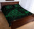 Hawaii Manta Ray Map Polynesian Green Quilt Bed Set - Polynesian Pride