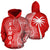 American samoa Polynesian Hoodie Coconut Tree Red nd White Unisex Red - Polynesian Pride