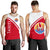 Tahiti Men's Tank Top - Curve Version White Red - Polynesian Pride