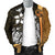 Tonga Micronesia Men's Bomber Jackets Gold - Turtle With Hook - Polynesian Pride