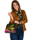 Wallis and Futuna Polynesian Personalised Shoulder Handbag - Hibiscus and Banana Leaves - Polynesian Pride