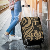 Fiji Polynesian Luggage Covers - Gold Tentacle Turtle - Polynesian Pride